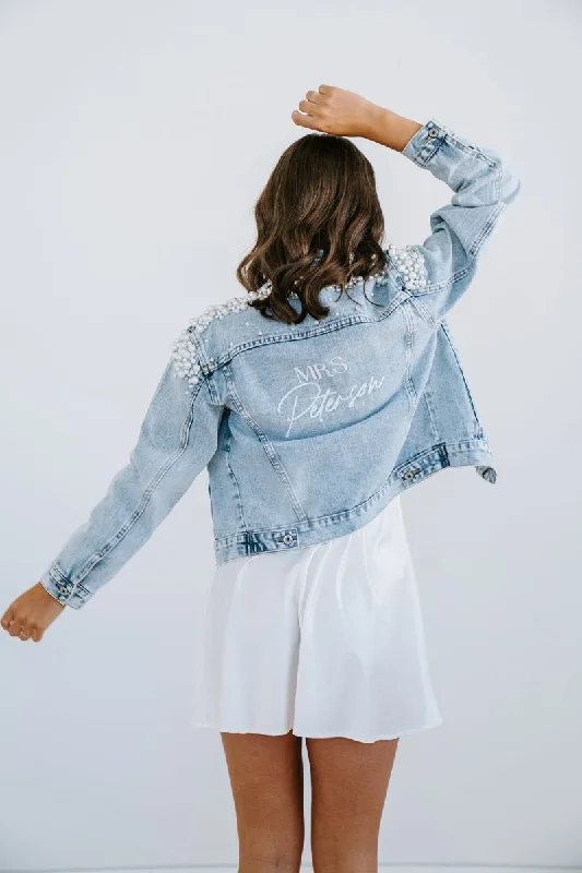 Distressed Denim Top for a Trendy and Edgy LookBridal Denim Jacket