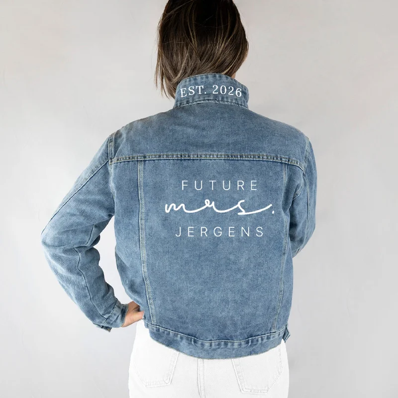 Embroidered Denim Top with Intricate Patterns(Blue Denim) Mrs Denim Jacket