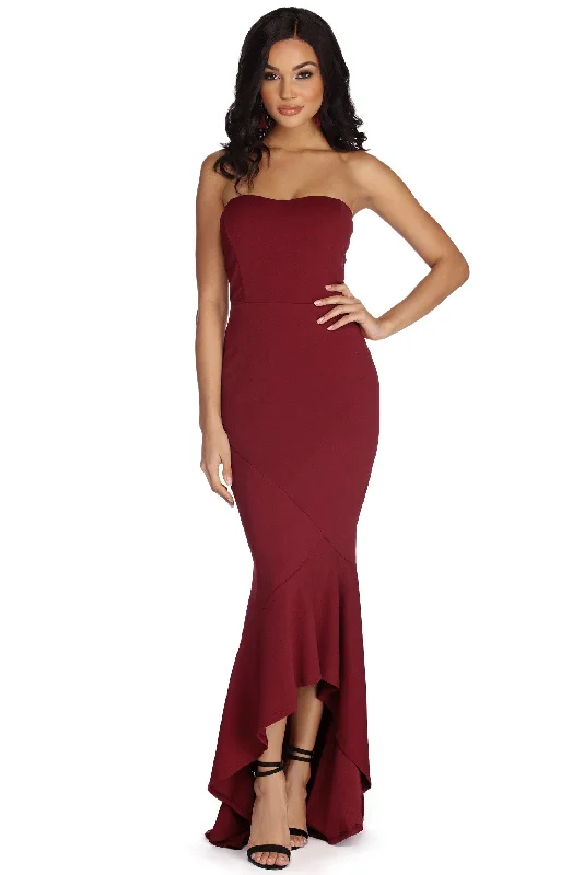 Mermaid - Style Women Dress with a Fitted Silhouette for Special OccasionsHollie Strapless Mermaid Dress