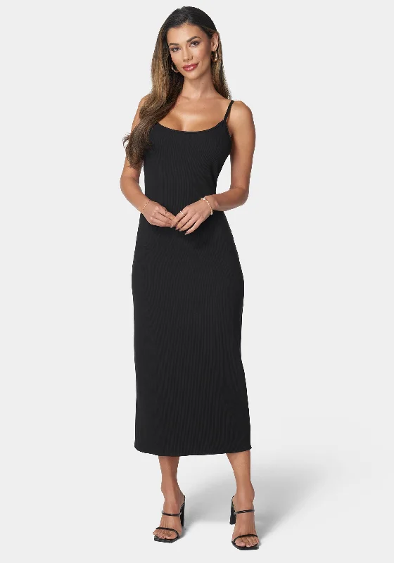 Off - the - Shoulder Women Dress for a Romantic and Feminine LookRib Tank Maxi Dress