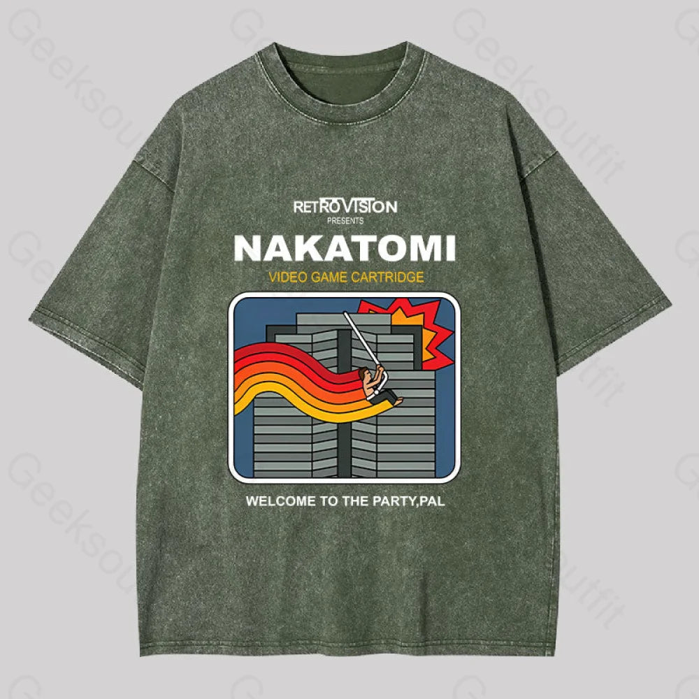 Graphic Print Women T Shirt for a Trendy StatementRetro Nakatomi Game Washed T-shirt