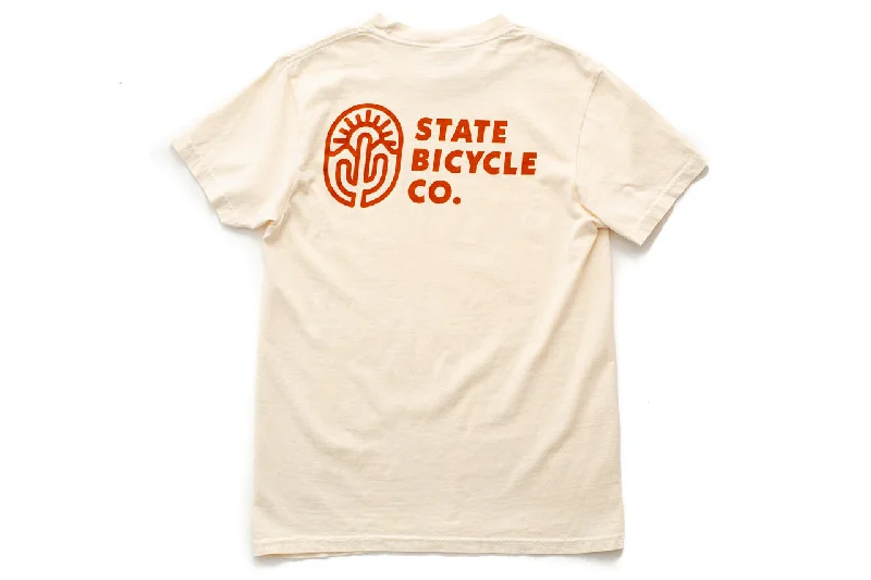 Organic Cotton Women T Shirt for Eco - Conscious WearersState Bicycle Co. - "Designed in the Desert" - T-Shirt (Ivory)