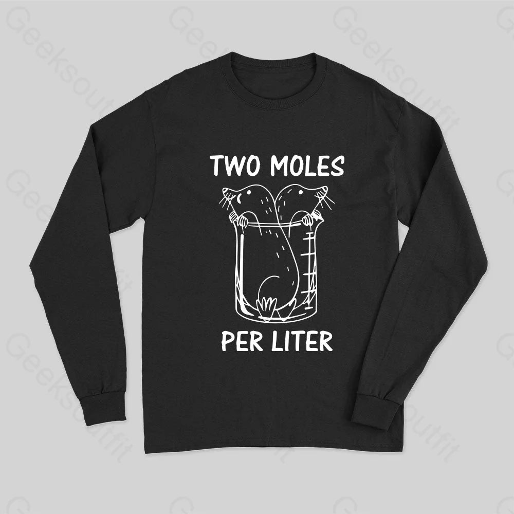 Sheer Women T Shirt for a Stylish and Alluring LookTwo Moles Per Liter Long Sleeve T-Shirt