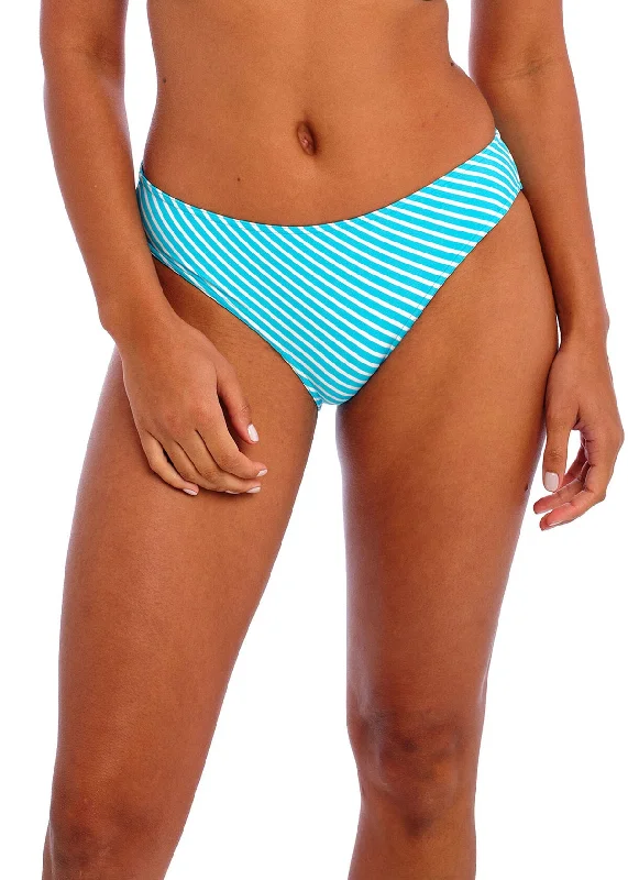 UV - protection bikini for safe sun exposure during beach daysJewel Cove Bikini Brief In Stripe Turquoise - Freya