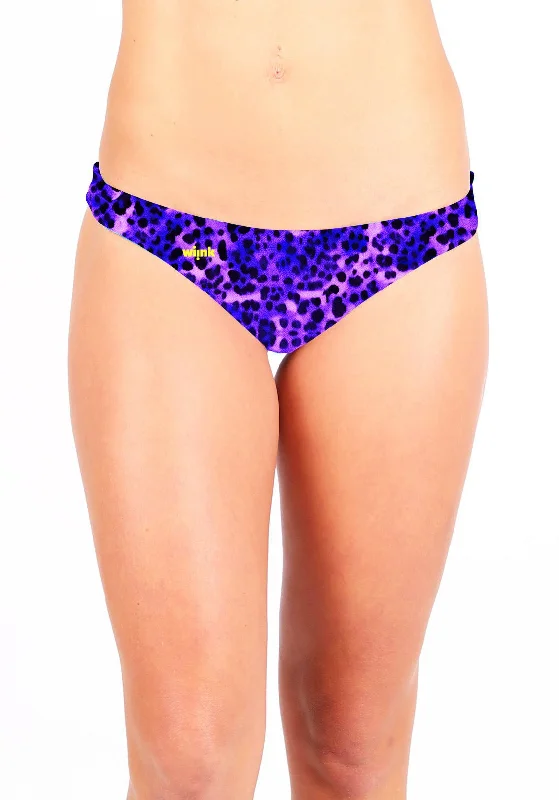 Long - line bikini top for added support and a fashionable lookLeopard  Violet Bottom