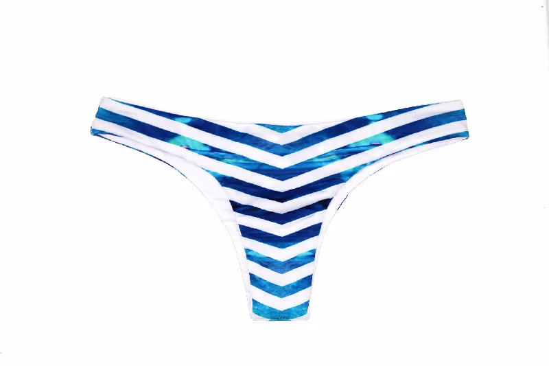 String bikini for a minimalistic and sexy beach styleMarina Stripe - Parrotfish - Reversible - Skimpy Cut Briefs - Repreve® Fabric