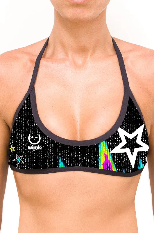 Sports bikini for high - intensity water activities like surfingSport Top Bikini Rock Stars