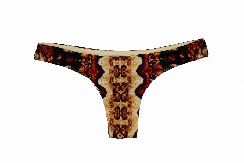 Sustainable bikini made from recycled materials for eco - conscious beachgoersThorny Devil Print - Reversible - Skimpy cut - Repreve® Fabric