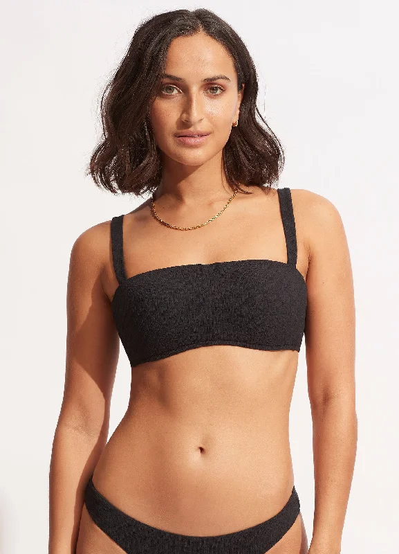 Push - up bikini top to enhance the bust for a confident beach appearanceWillow Tank Bra  - Black