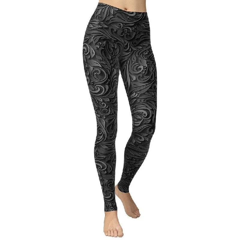 Yoga - specific women leggings with moisture - wicking fabric3D Art Deco Yoga Leggings