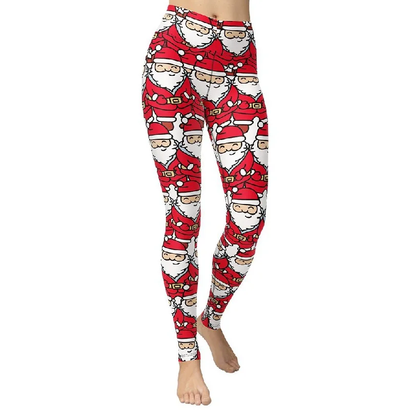 Jegging - style women leggings combining jeans look and leggings comfortCartoon Santa Yoga Leggings