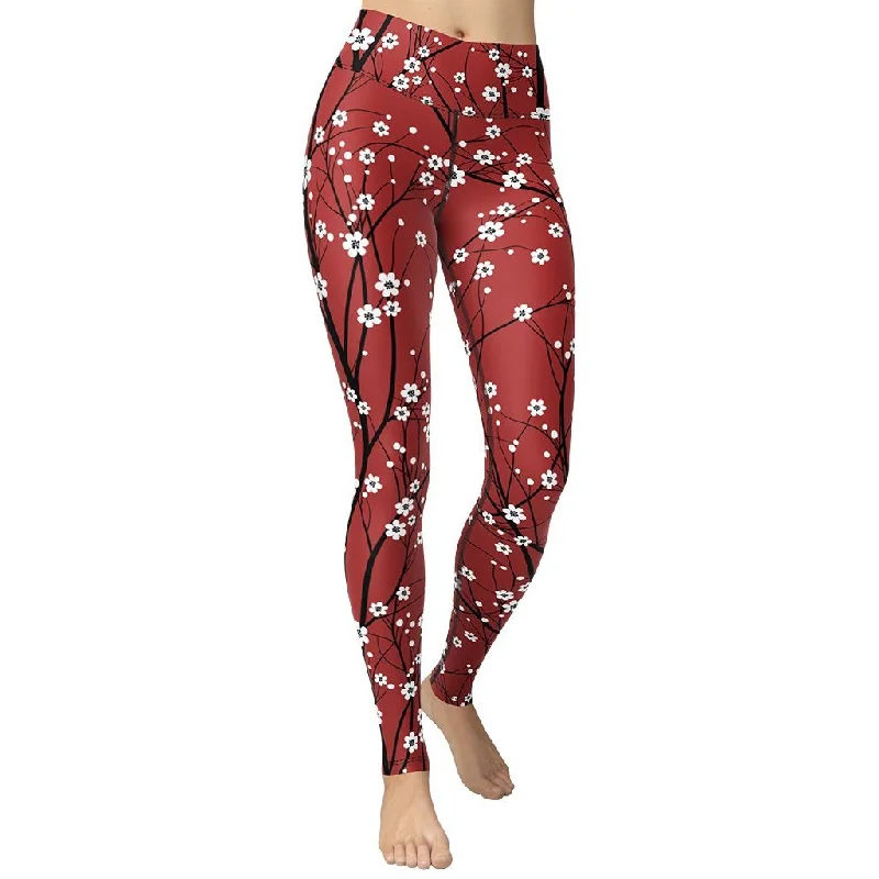 Metallic - finish women leggings for a glamorous and shiny outfitCherry Tree Yoga Leggings