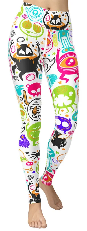 Patterned geometric women leggings for a modern and stylish appearanceColorful Doodles Yoga Leggings