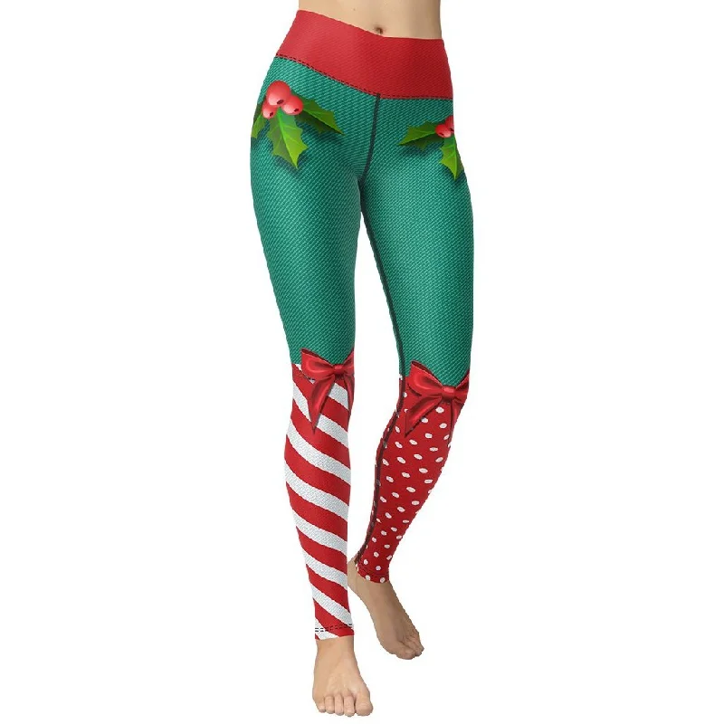 Neon - colored women leggings to stand out in workoutsCute Christmas Yoga Leggings