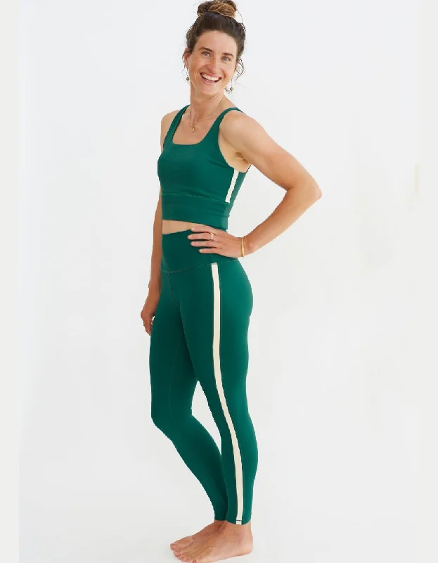 Lace - trimmed women leggings for an elegant and romantic touchEmerald Yoga Leggings