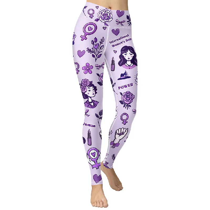 Organic cotton women leggings for an eco - friendly and soft optionEmpowered Women Yoga Leggings