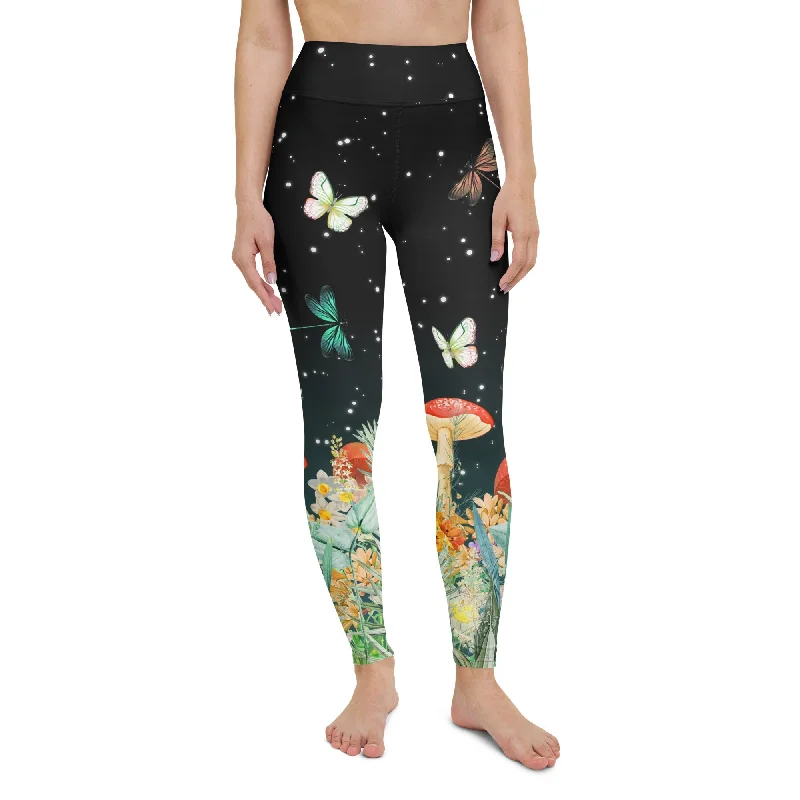 Maternity women leggings for expecting mothers' comfortEnchanted Forest Yoga Leggings