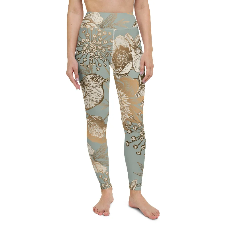 Ripped women leggings for a trendy and rebellious fashion statementGolden Garden Yoga Leggings