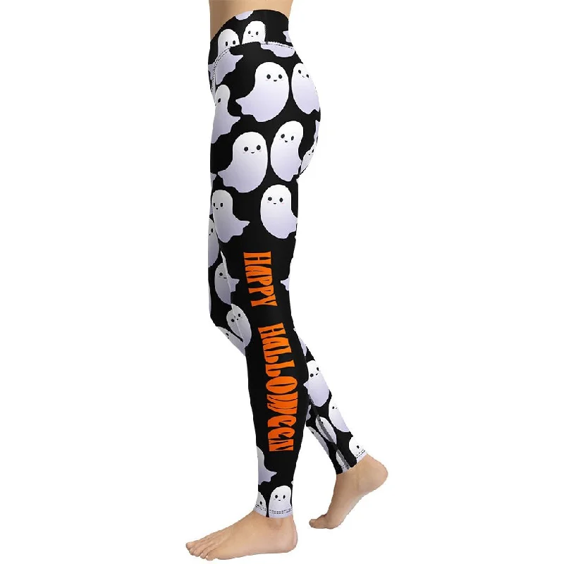 Yoga - specific women leggings with moisture - wicking fabricHappy Halloween Yoga Leggings