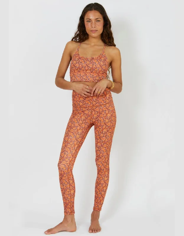 Printed floral women leggings for a feminine and eye - catching lookMaple Leggings