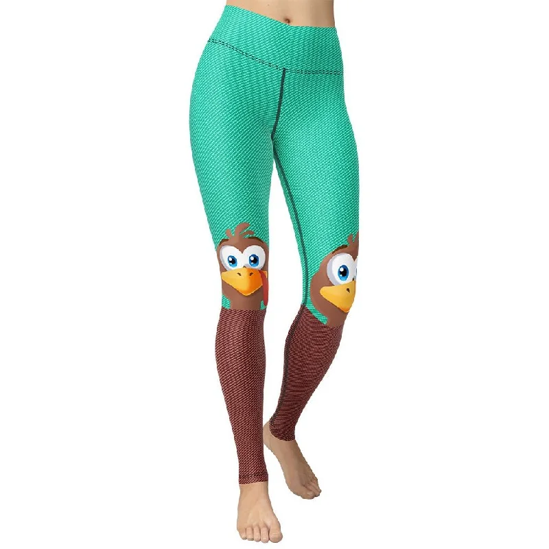 Organic cotton women leggings for an eco - friendly and soft optionPeeking Turkey Yoga Leggings