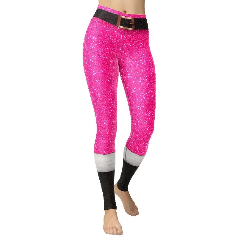 Jegging - style women leggings combining jeans look and leggings comfortPink Santa's Outfit Yoga Leggings