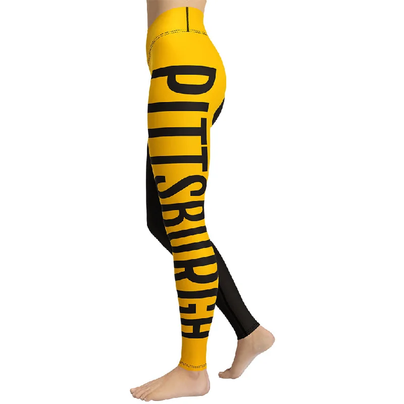 Belted women leggings for a defined waist and added stylePittsburgh Yoga Leggings