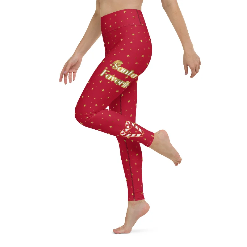 Organic cotton women leggings for an eco - friendly and soft optionSanta's Favorite Yoga Leggings