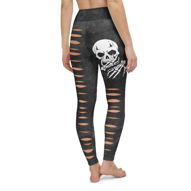 Jegging - style women leggings combining jeans look and leggings comfortSkeleton 3D Cut Out Effect Yoga Leggings