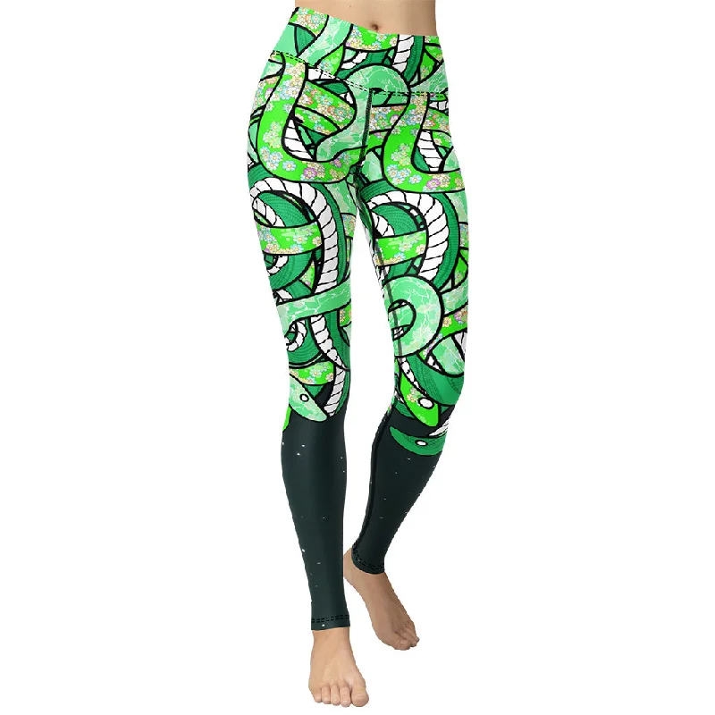 Jegging - style women leggings combining jeans look and leggings comfortTangled Snakes Yoga Leggings