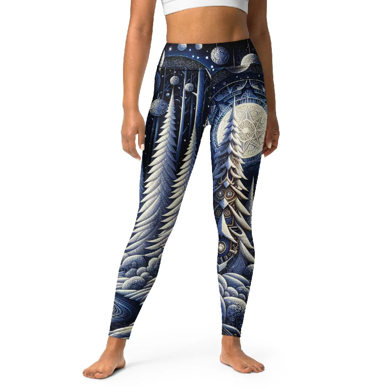 Metallic - finish women leggings for a glamorous and shiny outfitWinter Wonderland Yoga Leggings